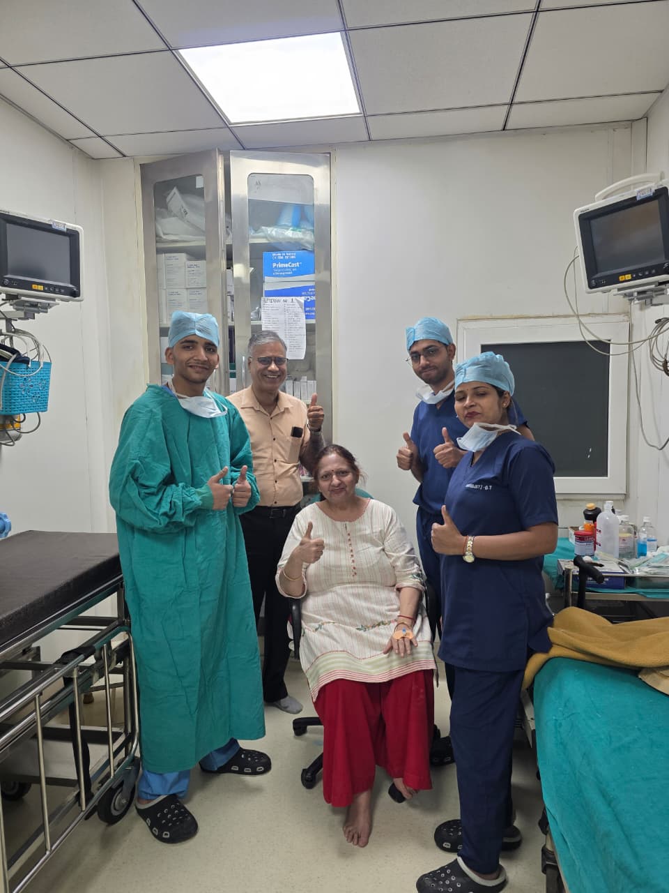 Happy patient after pain procedure